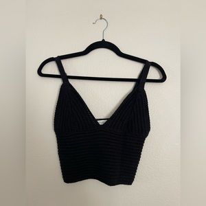 Crochet black tank top